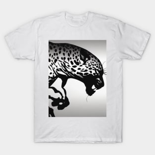 Jaguar Shadow Silhouette Anime Style Collection No. 173 T-Shirt